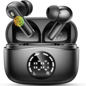 719iplRAcRL._AC_SL1500_.jpg Bluetooth slúchadlá, bezdrôtové slúchadlá 2025, Bluetooth 5.4, slúchadlá do uší so 4 mikrofónmi a funkciou ENC Noise Cancelling, výdrž 48 hodín, Hi-Fi stereo, vodotesnosť IP7, slúchadlá na jogu / cestovanie / prácu