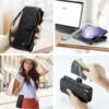 71A15M22e3L._AC_SL1500_.jpg UEEBAI Puzdro na mobil pre Samsung Galaxy Z Fold 5 5G, retro puzdro na zips z PU kože, mäkké puzdro s klapkou, magnetické zapínanie, priehradka na karty, funkcia stojana, peňaženka s remienkom na nosenie, ochranné