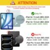 71AFEjHWhPL._AC_SL1500_.jpg ProCase Puzdro pre iPad Air 13 palcov (M3/M2 2025/2024), trojité ochranné puzdro pre 13" iPad Air M3 2025/ M2 2024, tenké a ľahké Smart Cover s priehľadným matným zadným krytom – svetlo modré