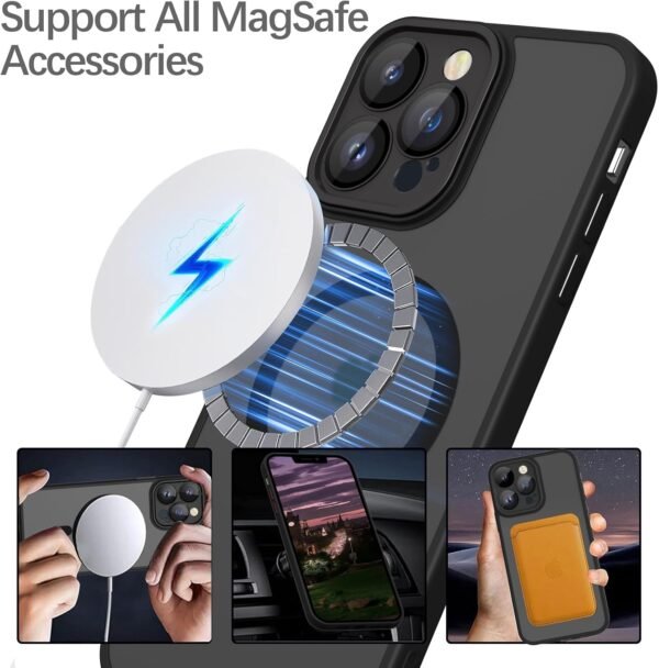 71BS0XaAHwL._AC_SL1500_.jpg Puzdro pre iPhone 11 Pro, kompatibilné s MagSafe, puzdro na mobil pre iPhone 11 Pro, tenká matná magnetická ochrana fotoaparátu s dotykovou funkciou, protišmykové, odolné proti