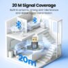 71CQQ8Yj7hL._AC_SL1500_.jpg Bluetooth adaptér pre PC 5.4, USB Bluetooth adaptér Dongle s nízkou latenciou, Bluetooth Stick pre PC, Plug & Play Bluetooth USB adaptér kompatibilný s Windows 11, 10, 8.1, 7, Bluetooth pre PC, stolný počítač a notebook