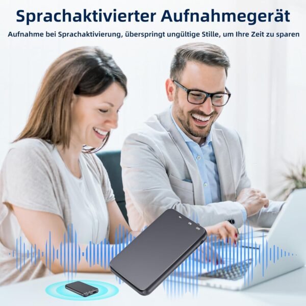 71CYqkeOwUL._AC_SL1500_.jpg Mini diktafón, 62 GB nahrávacie zariadenie s rozpoznávaním hlasu, 35 hodín nahrávania, digitálny hlasový záznamník s USB-C pre rozhovory, prednášky, kurzy a konferencie