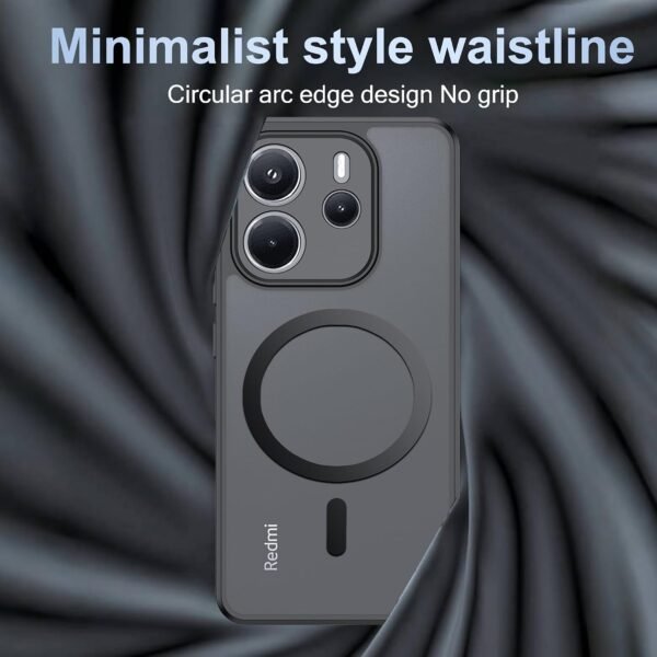Magnetické puzdro Effcotuo pre Xiaomi Redmi Note 14 4G (nie pre 5G) [kompatibilné s MagSafe] – kompletná ochrana fotoaparátu, magnetické puzdro na mobil, odolné proti nárazom, tenké, priehľadné