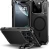 71FgkDNKSJL._AC_SL1500_.jpg Lanhiem pre iPhone 16 Pro Max – magnetické kovové puzdro na mobil s ochranou fotoaparátu, stojan, robustné, odolné proti nárazom, celé telo, ochranné puzdro spĺňajúce vojenské normy, Heavy Duty Case s
