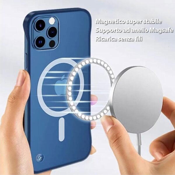 Magnetické ochranné puzdro bez okrajov pre iPhone 15 Pro Max s podporou MagSafe [silný magnet] (pocit holého kovu) – ochranné puzdro Slim Matt, priehľadné, odolnú proti nárazom, pre iPhone 15 Pro Max,