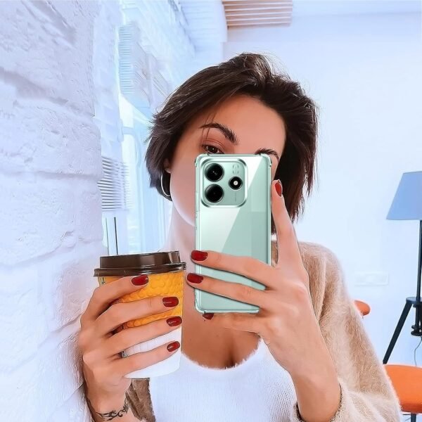 ivoler Priehľadné puzdro pre Xiaomi Redmi Note 14 5G (nie pre Redmi Note 14 4G), 1 puzdro na mobil s 2 kusmi tvrdeného skla, priehľadné nárazuvzdorné puzdro z tenkého mäkkého TPU