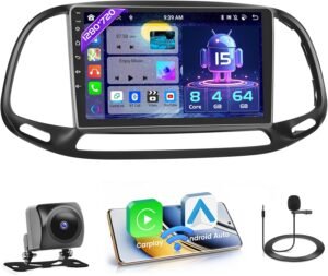 71GQXEj4Y3L._AC_SL1500_.jpg Hikity 8-jadrový 4 GB + 64 GB Android 15 Autorádio pre FIAT Doblo/nová karoséria 2015 Rádio s bezdrôtovým pripojením CarPlay, Android Auto, Bluetooth, handsfree, 9" displej, GPS, WiFi, SWC, USB Type-C, DSP