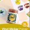 71Kr5ellZjL._AC_SL1500_.jpg A-SUB Biely matný vysoko kvalitný vodovzdorný potlačený vinylový samolepiaci papier, samolepiace vinylové etikety pre atramentové tlačiarne, formát A4, 20 listov