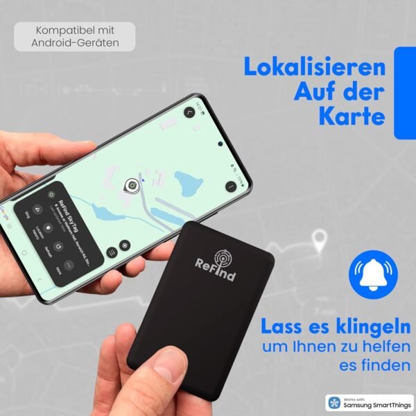 71L4BUm4aoL._AC_SL1500_.jpg ReFind Tracker na karty (len pre Samsung) – tenký a odolný inteligentný štítok na peňaženky, tašky, kufre a batožinu. Nabíjateľný tracker na karty kompatibilný s aplikáciou Samsung SmartThings
