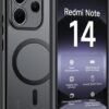 Magnetické puzdro Effcotuo pre Xiaomi Redmi Note 14 4G (nie pre 5G) [kompatibilné s MagSafe] – kompletná ochrana fotoaparátu, magnetické puzdro na mobil, odolné proti nárazom, tenké, priehľadné