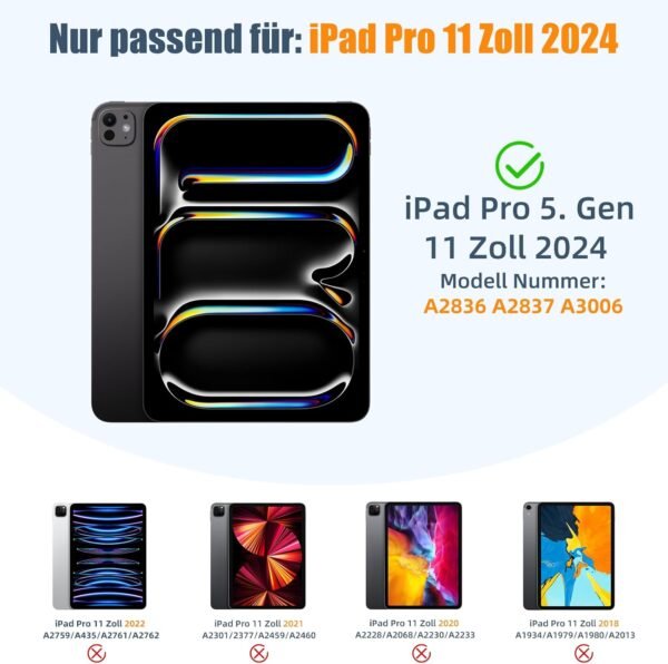 71NUp3D3WaL._AC_SL1500_.jpg Puzdro Maledan pre iPad Pro 11 palcov M5 2025/M4 2024 (6. a 5. generácia) s držiakom na perá, ohybná zadná časť z TPU, ochranné puzdro podporujúce Apple Pencil Pro/USB-C, automatický režim spánku/stráženie, páv