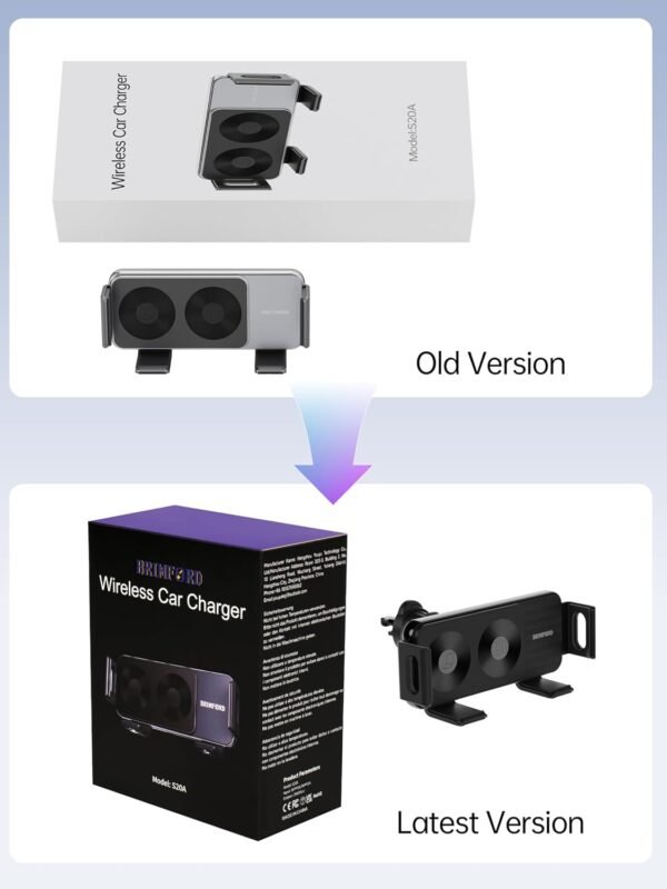 Držiak na mobilný telefón do auta pre Galaxy Z Fold/Flip s funkciou nabíjania, podporuje rýchle nabíjanie Qi 15 W s automatickým otočením o 90°, kompatibilný s modelmi Samsung Galaxy Z Fold/Z Flip 7/6/5/4/3/2, S25/S24