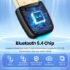 71PjfZgM7aL._AC_SL1500_.jpg Bluetooth adaptér pre PC 5.4, USB Bluetooth adaptér Dongle s nízkou latenciou, Bluetooth Stick pre PC, Plug & Play Bluetooth USB adaptér kompatibilný s Windows 11, 10, 8.1, 7, Bluetooth pre PC, stolný počítač a notebook