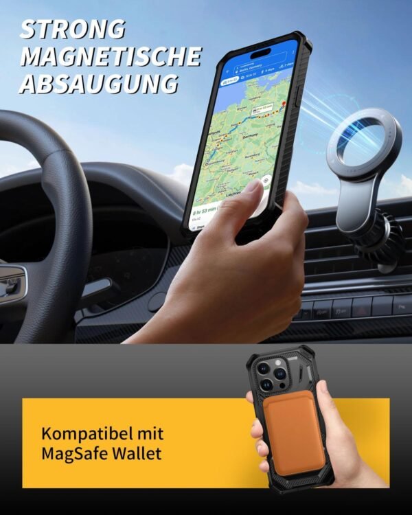 71QjPlOilCL._AC_SL1500_.jpg Puzdro Lanhiem pre iPhone 16 Pro Max s 2 ochrannými fóliami, ochranné puzdro so stojanom 360°, vojenské puzdro odolné proti nárazom pre iPhone 16 Pro Max, čierne