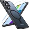 71SmViytlbL._AC_SL1500_.jpg Magnetické puzdro pre Samsung Galaxy S25 Ultra s tvrdeným sklom, puzdro s vojenskou úrovňou ochrany pre S25 Ultra s MagSafe, matná priehľadná ochranná fólia, ochranné puzdro Case Cover pre Samsung