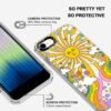 MOSNOVO Puzdro pre iPhone SE/iPhone 8/iPhone 7 – priehľadné, tenké, odolné proti nárazom, puzdro na mobil z TPU + PC, [ochrana proti pádu/poškriabaniu z 6,6 stôp] – psychedelické umenie 70. rokov Groove