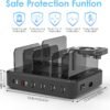 ZWOOS USB nabíjacie stanica 68 W/12 A so 6 konektormi a rýchlym nabíjaním PD 20 W pre iPhone 14/13, držiak iWatch 2 v 1, vrátane 8 káblov pre telefóny, tablety a ďalšie zariadenia