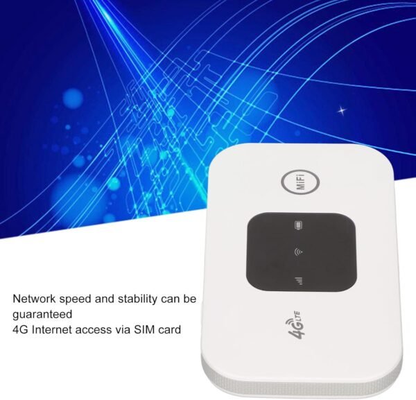 Prenosný 4G WiFi router, bezdrôtový router pre SIM karty, internetový hotspot, mobilný WiFi hotspot, pripojenie až 10 zariadení, batéria 2100 mAh, na cestovanie, do domácej kancelárie, vonku