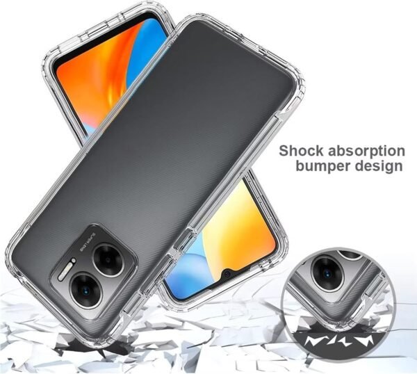 Puzdro pre Xiaomi Redmi 10 5G, 360° celoplošné [transparentné] Odolné proti nárazom puzdro na mobil [predná strana z mäkkého TPU silikónu a zadná strana z tvrdeného PC] 2 v 1 puzdro odolné proti poškriabaniu pre Xiaomi Redmi 10 5G