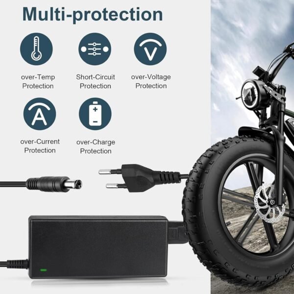 71XRNRcc3IL._AC_SL1500_.jpg Nabíjačka na elektrické kolobežky, 42 V, 2 A, univerzálna nabíjačka so 6 konektormi pre elektrické kolobežky, hoverboardy, elektrické bicykle, EÚ