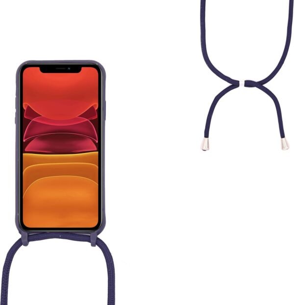 Puzdro kompatibilné s iPhone 14 Pro (6,1"), retiazka na mobil Silikónové puzdro s retiazkou Puzdro na mobil s retiazkou TPU puzdro Ochranné puzdro pre iPhone 14 Pro (6,1") – červené