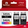 71ZGhtPaXlL._AC_SL1500_.jpg BunToner PG-545 546 XL – kompatibilné s tonermi do tlačiarne Canon 545 546 XL Multipack pre Canon Pixma MX495 TR4550, kazety pre Canon TR4551 TS3150, náplne do tlačiarne (čierna, farebná, balenie 2 ks)