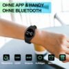 Hodinky s krokomerom, jednoduchý krokomer bez Bluetooth/bez aplikácie/bez mobilného telefónu | fitness náramok pre pohodlné behanie, pre ženy aj mužov | fitness hodinky na plávanie a do sauny