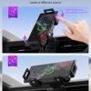 Držiak na mobilný telefón do auta pre Galaxy Z Fold/Flip s funkciou nabíjania, podporuje rýchle nabíjanie Qi 15 W s automatickým otočením o 90°, kompatibilný s modelmi Samsung Galaxy Z Fold/Z Flip 7/6/5/4/3/2, S25/S24