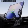 Držiak na mobilný telefón do auta pre Galaxy Z Fold/Flip s funkciou nabíjania, podporuje rýchle nabíjanie Qi 15 W s automatickým otočením o 90°, kompatibilný s modelmi Samsung Galaxy Z Fold/Z Flip 7/6/5/4/3/2, S25/S24