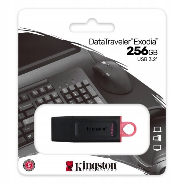 USB kľúč Kingston 256GB DataTraveler Exodia Black/Pink USB3.2 Gen1