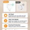 Refoss Tasmota zásuvka s meraním spotreby energie pre elektromery, zásuvka Mini ESP8266, kompatibilná s Home Assistant, ioBroker, MQTT, Domoticz, OpenHAB, ZWAVE, 16 A, 2,4 GHz