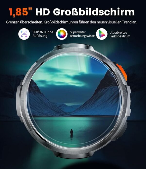 71esZB0xIcL._AC_SL1500_.jpg Pánske inteligentné hodinky LIGE, 1,85" HD IPS displej, fitness hodinky, 730 mAh, inteligentné hodinky s Androidom, vodotesnosť IP68/120+ športových režimov/monitorovanie spánku/meranie srdcovej frekvencie, kompatibilné s Androidom a iOS