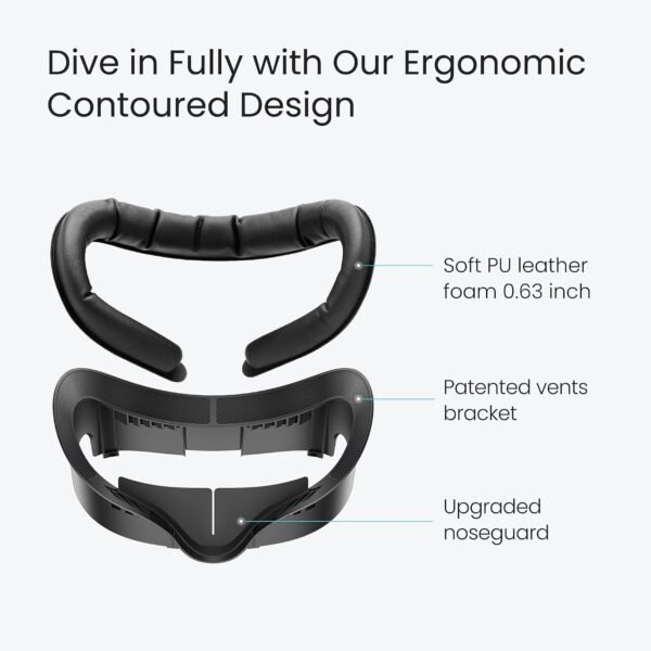 KIWI design Kryt V3 Face kompatibilný s príslušenstvom Meta Quest 3, PU koža na tvári