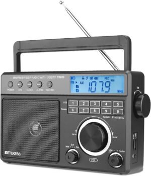 71inzbfuFoL._AC_SL1500_.jpg Prenosné rádio Retekess TR629, rádio s reproduktorom, FM, AM, SW, LW, napájanie zo siete alebo na batérie, USB, SD karta, budík, pre seniorov (čierne)