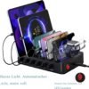 Nabíjacia stanica USB-C Multi Dock s 6 portmi PD 96 W, inteligentná rýchlonabíjacia stanica s 3x PD 20 W, USB-C nabíjací konektor, kompatibilná s telefónmi, iPadmi, hodinkami, stojanmi, tabletmi a ďalšími zariadeniami (6 káblov)