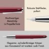 71lf8yHGrgL._AC_SL1500_.jpg Plniace pero Lamy Studio Royalred – univerzálne plniace pero v elegantnom celokovovom tele – s klipom v tvare vrtule a oceľovým hrotom so šírkou čiaru M – vrátane atramentovej náplne T 10 modrej farby