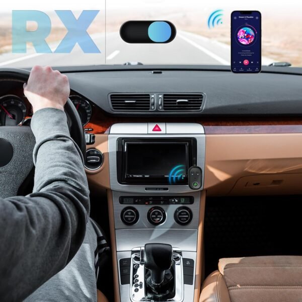 71ltIbORjSL._AC_SL1500_.jpg Bluetooth 5.3 adaptér a vysielač pre TV zvuk do 2 slúchadiel, Bluetooth vysielač 2 v 1 podporuje 2 AirPods alebo slúchadlá s technológiou aptX Low Latency, pre slúchadlá, AirPods, audio systém
