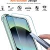 ivoler Priehľadné puzdro pre Xiaomi Redmi Note 14 5G (nie pre Redmi Note 14 4G), 1 puzdro na mobil s 2 kusmi tvrdeného skla, priehľadné nárazuvzdorné puzdro z tenkého mäkkého TPU