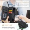 71nZ3upB-BL._AC_SL1500_.jpg UEEBAI Puzdro na mobil pre Samsung Galaxy Z Fold 5 5G, retro puzdro na zips z PU kože, mäkké puzdro s klapkou, magnetické zapínanie, priehradka na karty, funkcia stojana, peňaženka s remienkom na nosenie, ochranné