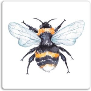 DestinationVinyl 2 x 10 cm vinylová nálepka Bumble Bee – pekná umelecká nálepka na notebook # 17842 (šírka 10 cm)