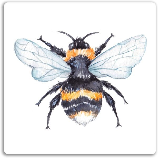 DestinationVinyl 2 x 10 cm vinylová nálepka Bumble Bee – pekná umelecká nálepka na notebook # 17842 (šírka 10 cm)