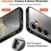 ivoler Priehľadné puzdro pre Samsung Galaxy S24 5G, ktoré nikdy nežltne, 1 puzdro na mobil s 2 kusmi pancierového ochranného skla, [vojenská ochrana] nárazuvzdorné priehľadné ochranné puzdro, tenké a priehľadné