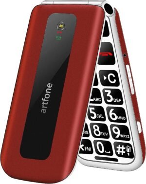 71oo4VOqdnL._AC_SL1500_.jpg artfone Mobilný telefón pre seniorov bez zmluvy, skladací mobilný telefón s veľkými tlačidlami, 2G GSM mobilný telefón pre seniorov s farebným displejom 2,4", dual SIM, tlačidlo SOS pre núdzové volania