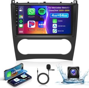 71oz4nT5yLL._AC_SL1500_.jpg 4G 64G Podofo 9" autorádio s Bluetooth pre Mercedes-Benz triedy C/GLK W203 W209 C180 C200 C203 C209 A209 2004–2011, CarPlay, Android Auto, WiFi, GPS navigácia, HiFi/RDS/FM, DSP, 1280 × 720, zadná kamera AHD