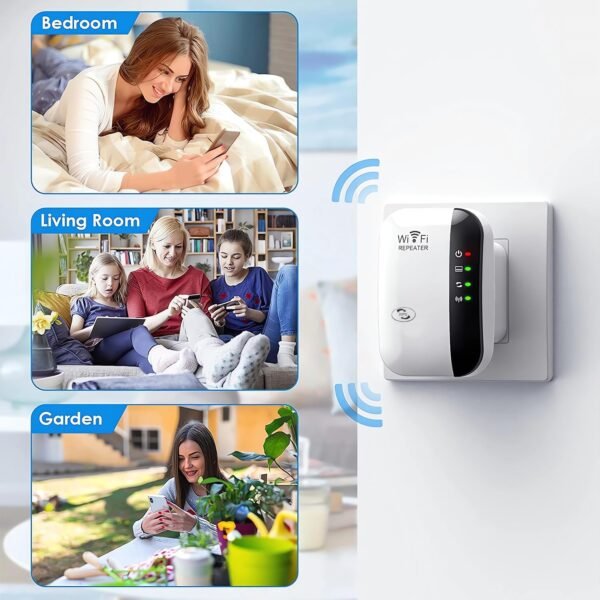 Wi-Fi zosilňovač, 300 Mbit/s, 2,4 GHz, Wi-Fi opakovač, Wi-Fi opakovač, ethernetový port, WPS, režim AP, LED diódy možno vypnúť, kompatibilný so všetkými zariadeniami WLAN