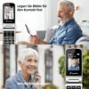71rLL-9B-L._AC_SL1500_.jpg F1PLUS – mobilný telefón pre seniorov, skladací mobilný telefón, bez zmluvy, mobilný telefón s veľkými tlačidlami a nabíjacou stanicou, GSM Flip mobilný telefón s funkciou SOS pre núdzové volania, batéria