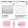 71rWHPsJAdL._AC_SL1500_.jpg RAINYEAR 13-palcové puzdro na notebook pre MacBook Air 13 palcov M4 M3 M2 M1 A3240 A3113 A2681 A2338 A2337, 13,3- a 14-palcové ochranné puzdro na MacBook Pro s vreckom na príslušenstvo (ružové)