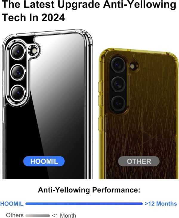 71rlNy1AIcL._AC_SL1500_.jpg HOOMIL Crystal Clear puzdro pre Samsung Galaxy S23+ Plus, protižltnúce priehľadné puzdro na mobil, odolné proti nárazom, ochranné puzdro – zelené