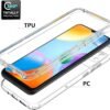 Puzdro pre Xiaomi Redmi 10 5G, 360° celoplošné [transparentné] Odolné proti nárazom puzdro na mobil [predná strana z mäkkého TPU silikónu a zadná strana z tvrdeného PC] 2 v 1 puzdro odolné proti poškriabaniu pre Xiaomi Redmi 10 5G