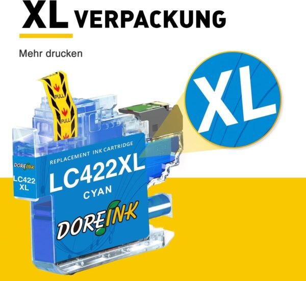 71sjG9YiUPL._AC_SL1500_.jpg LC422XL – kazety kompatibilné s Brother LC422XL, LC 422, LC-422XL, LC-422XL – multipack pre Brother MFC-J5340DW, MFC-J5345DW, MFC-J5740DW, MFC-J6540DW, MFC-J6940DW, čierna, azúrová, purpurová,